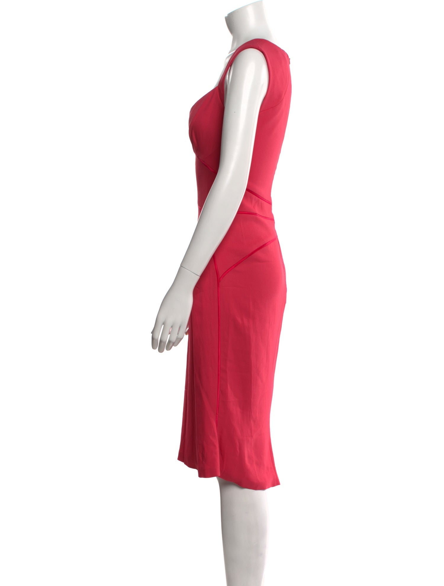 Zac Posen V-Neck Midi Length Dress