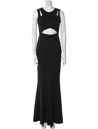 Zac Posen Crew Neck Long Dress