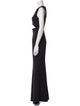Zac Posen Crew Neck Long Dress