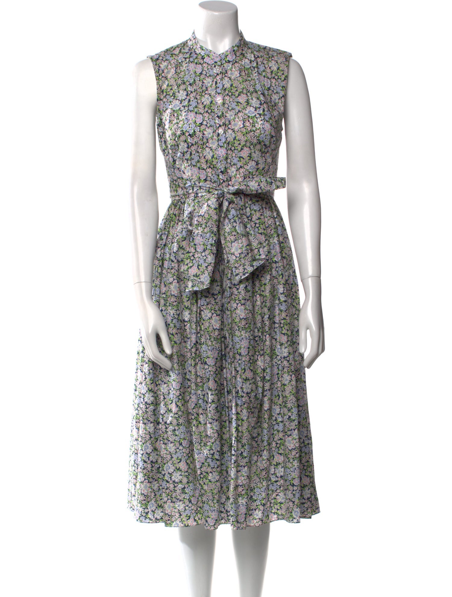 Zac Posen Floral Print Midi Length Dress