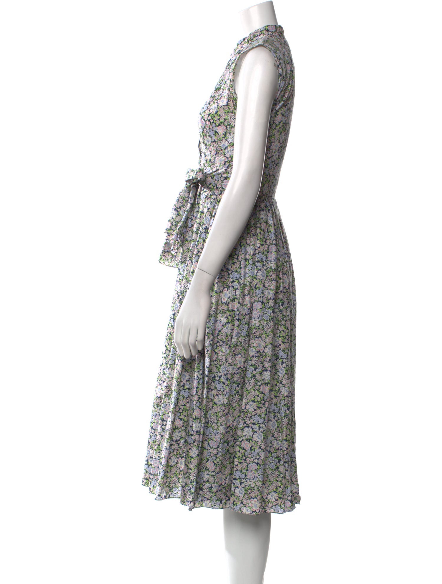 Zac Posen Floral Print Midi Length Dress