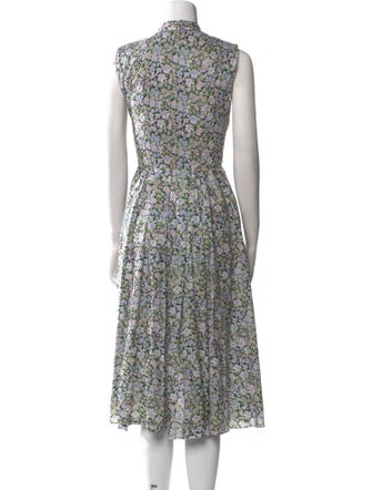 Zac Posen Floral Print Midi Length Dress