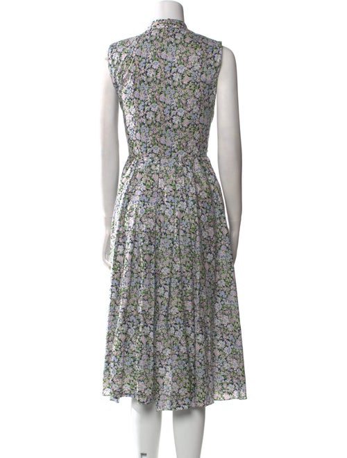 Zac Posen Floral Print Midi Length Dress