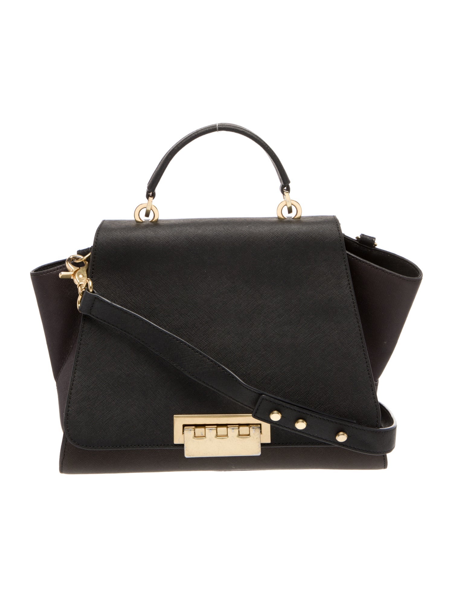 Zac Posen Saffiano Leather Top Handle Bag