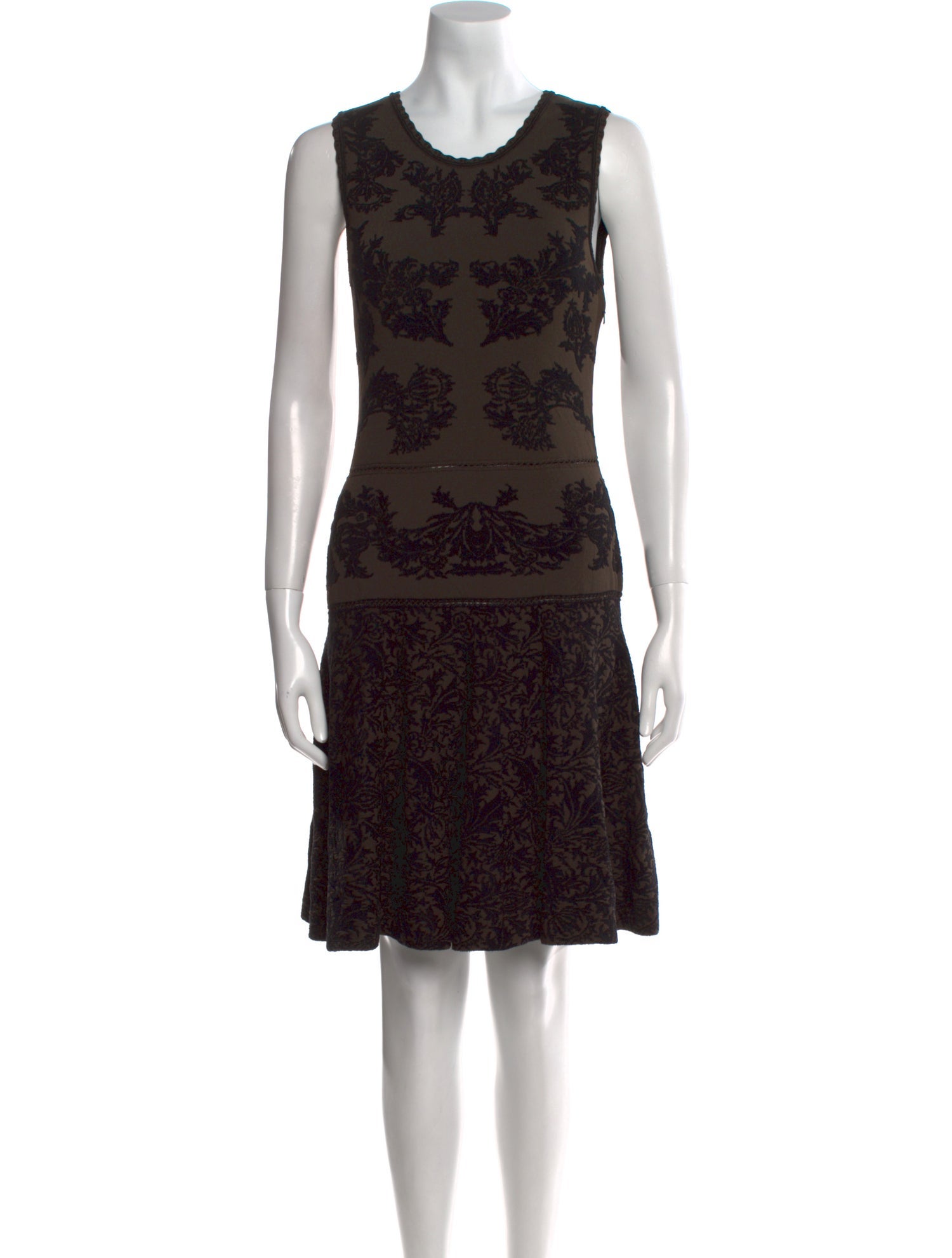 Zac Posen Floral Print Knee-Length Dress