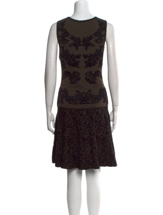 Zac Posen Floral Print Knee-Length Dress