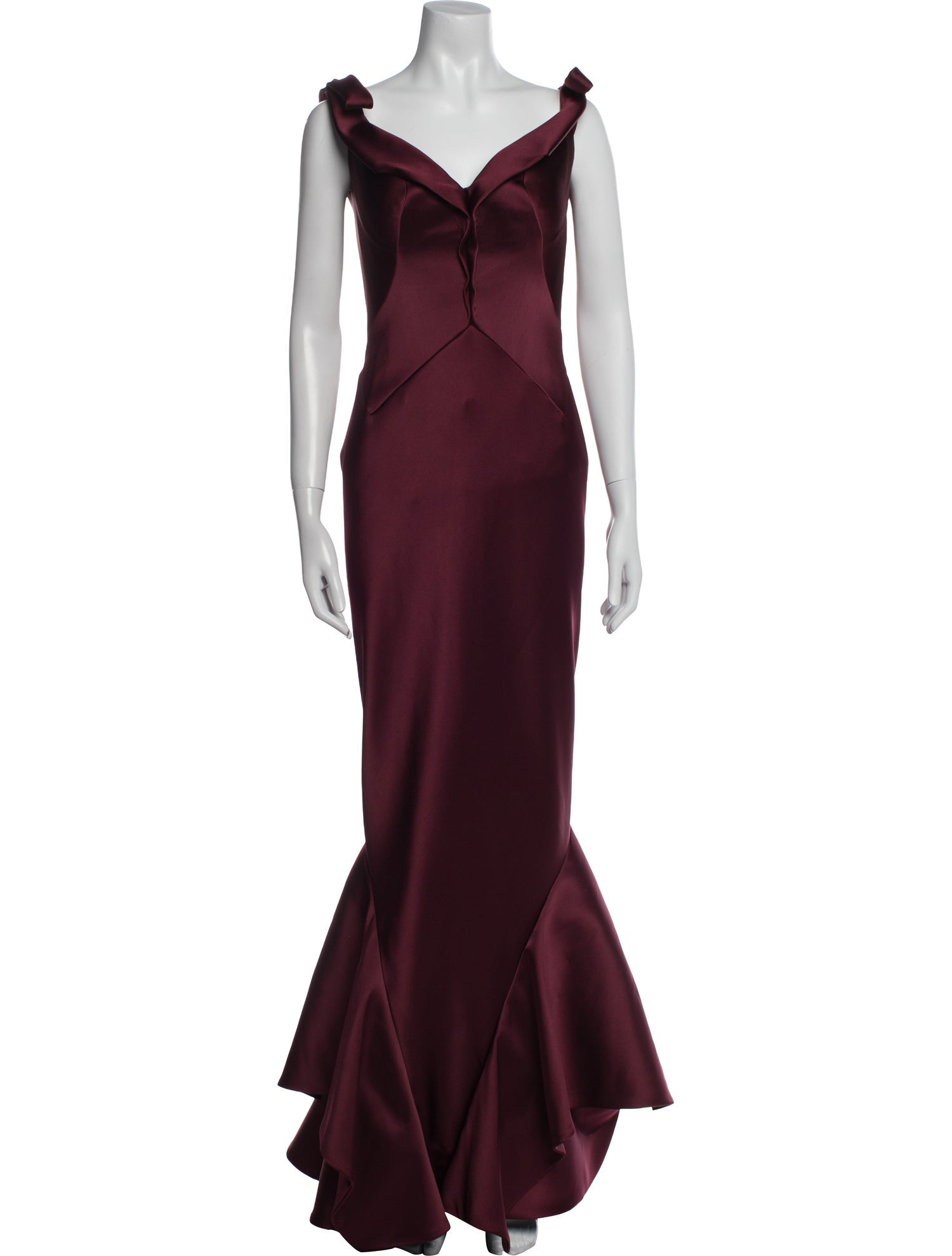 Zac Posen V-Neck Long Dress