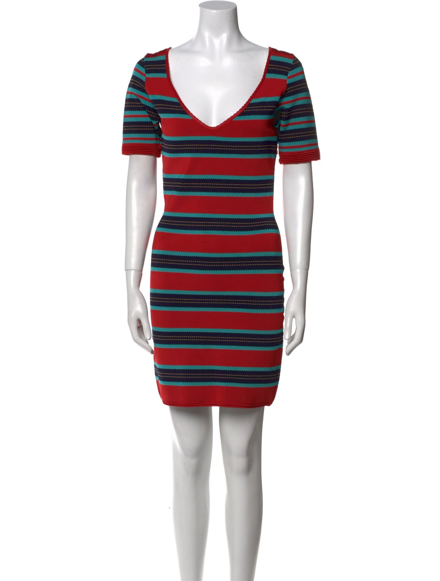Zac Posen Striped Mini Dress
