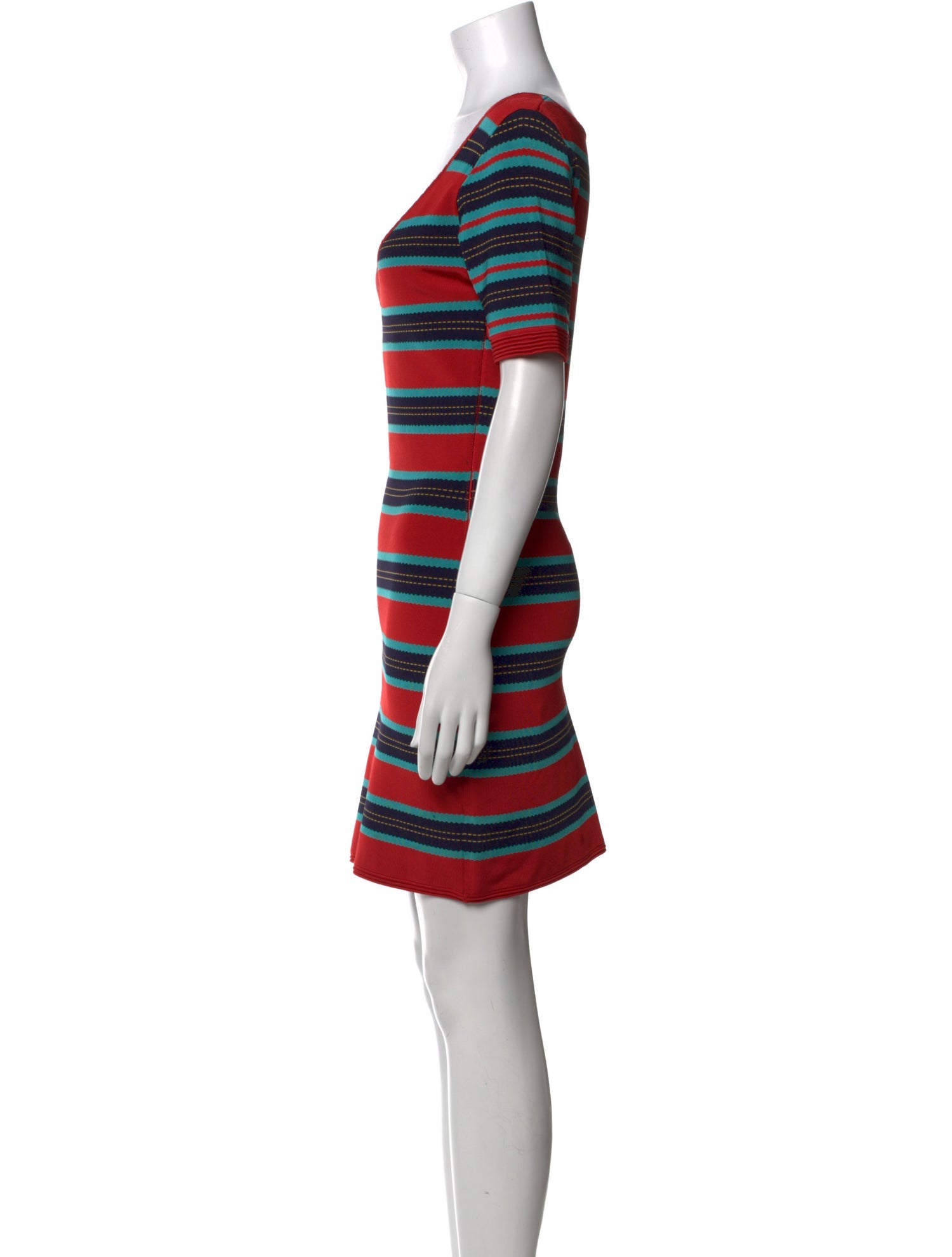 Zac Posen Striped Mini Dress