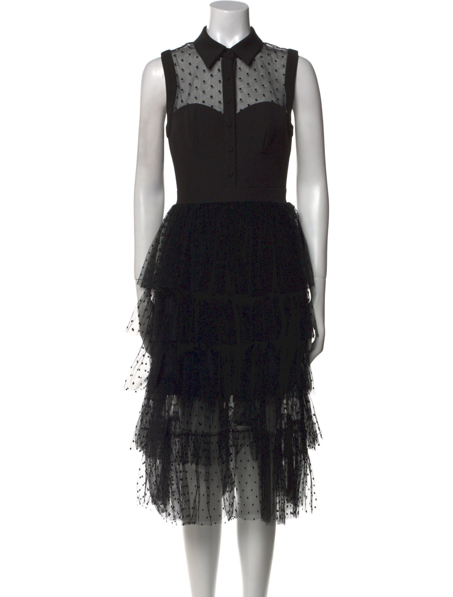 Zac Posen Lace Pattern Midi Length Dress