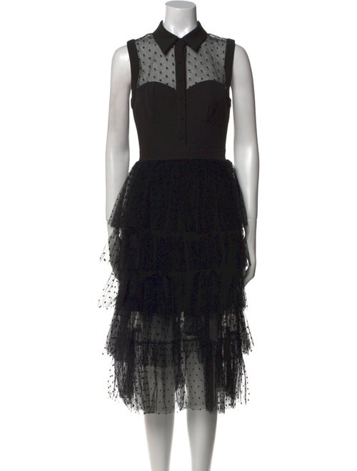 Zac Posen Lace Pattern Midi Length Dress