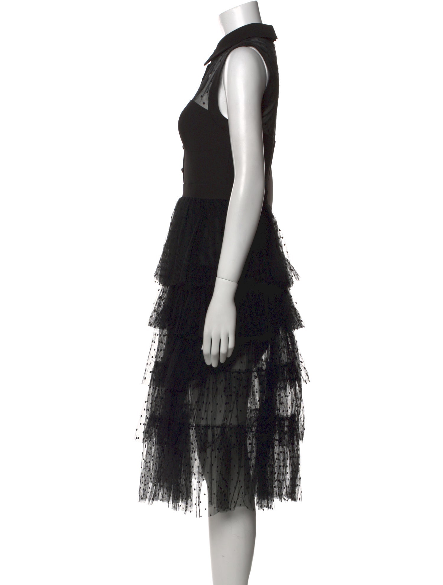 Zac Posen Lace Pattern Midi Length Dress