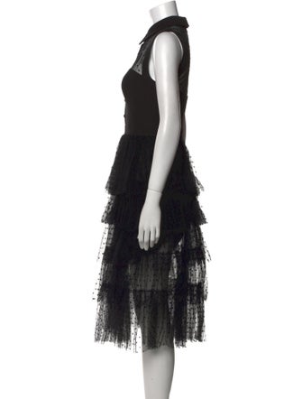 Zac Posen Lace Pattern Midi Length Dress