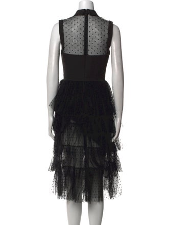 Zac Posen Lace Pattern Midi Length Dress