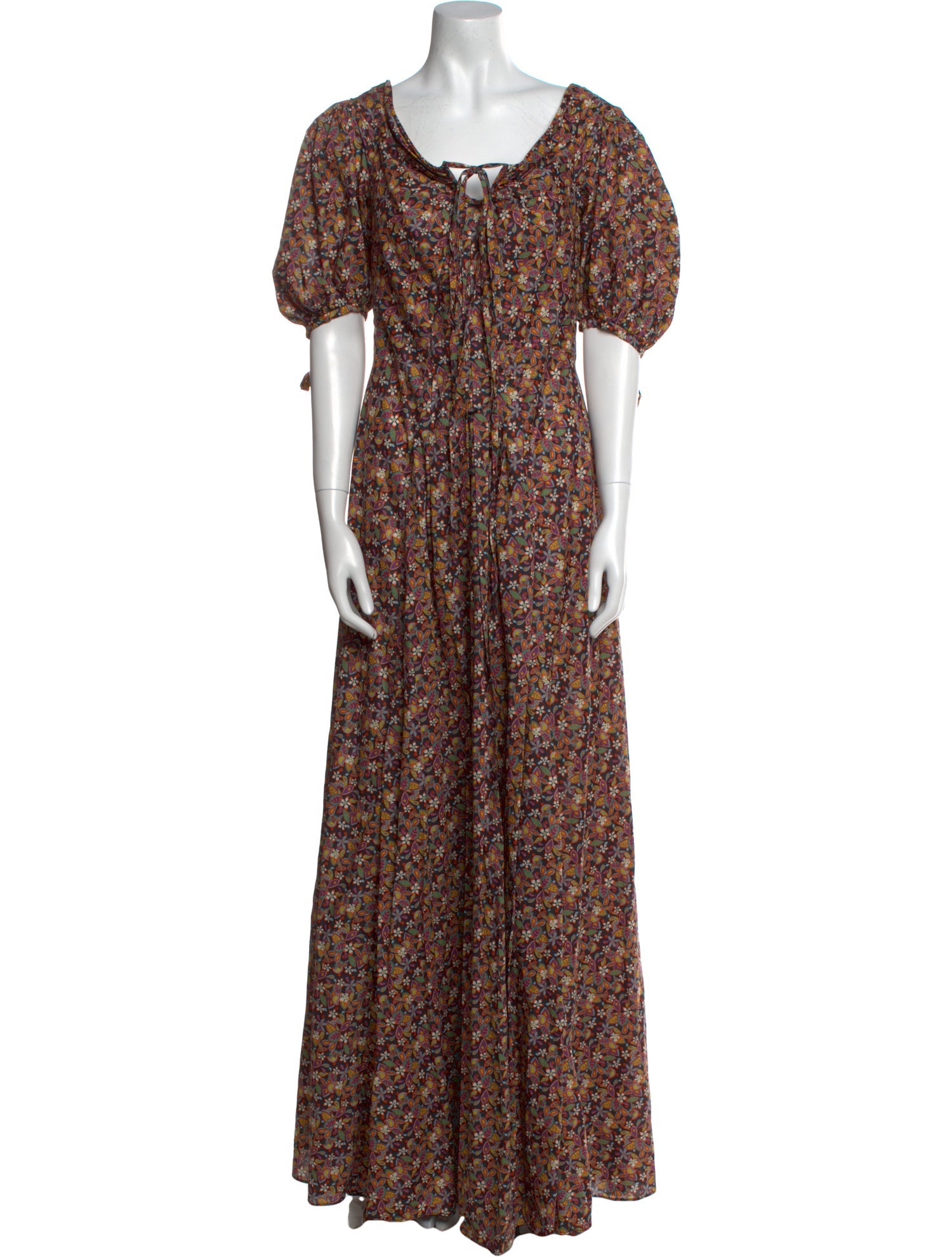 Zac Posen Floral Print Long Dress