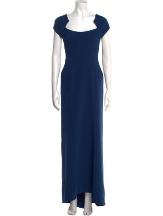 Zac Posen Square Neckline Long Dress