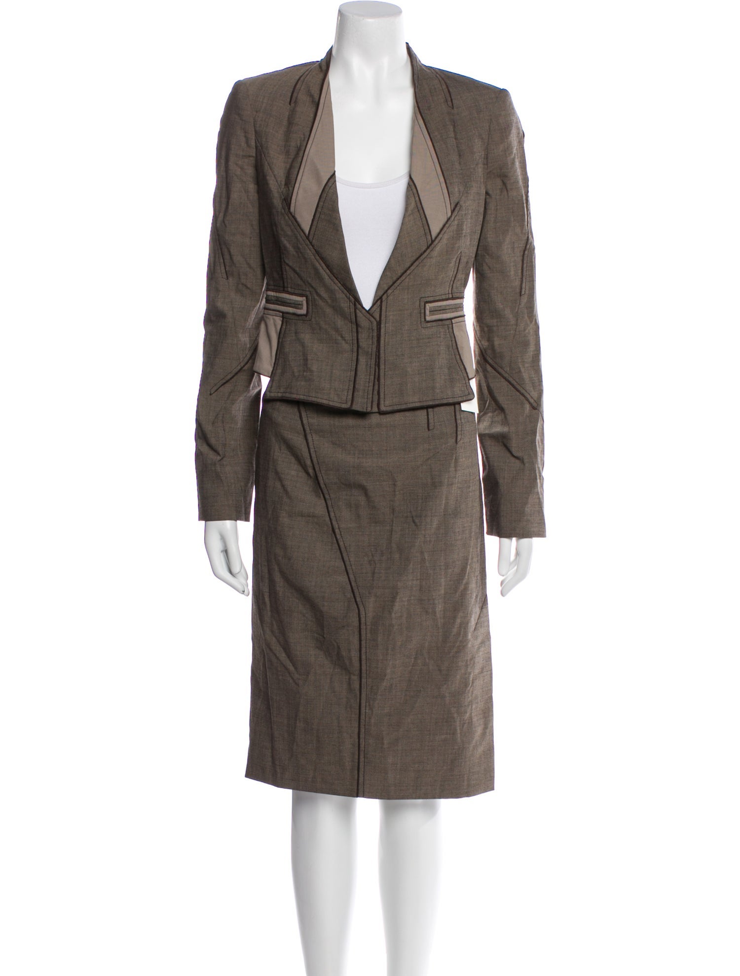 Zac Posen Virgin Wool Skirt Suit