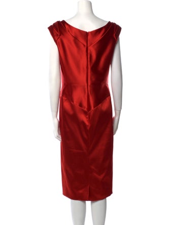 Zac Posen Satin Midi Length Dress