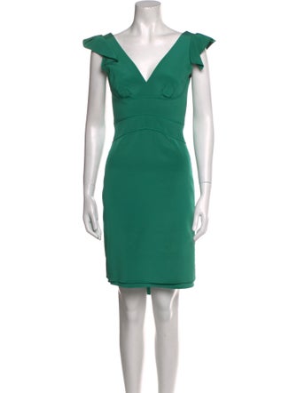 Zac Posen V-Neck Knee-Length Dress