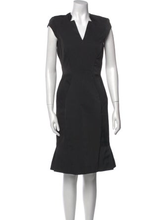 Zac Posen V-Neck Knee-Length Dress