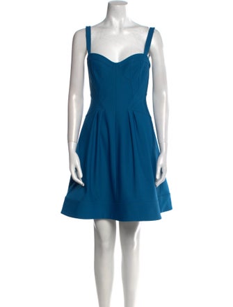 Zac Posen Square Neckline Knee-Length Dress