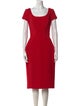 Zac Posen Scoop Neck Knee-Length Dress