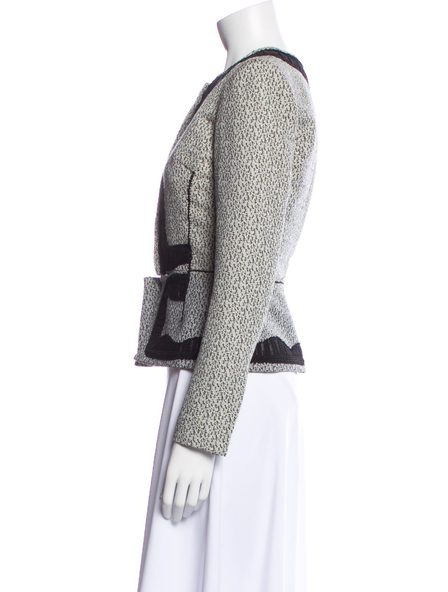 Zac Posen Tweed Pattern Evening Jacket