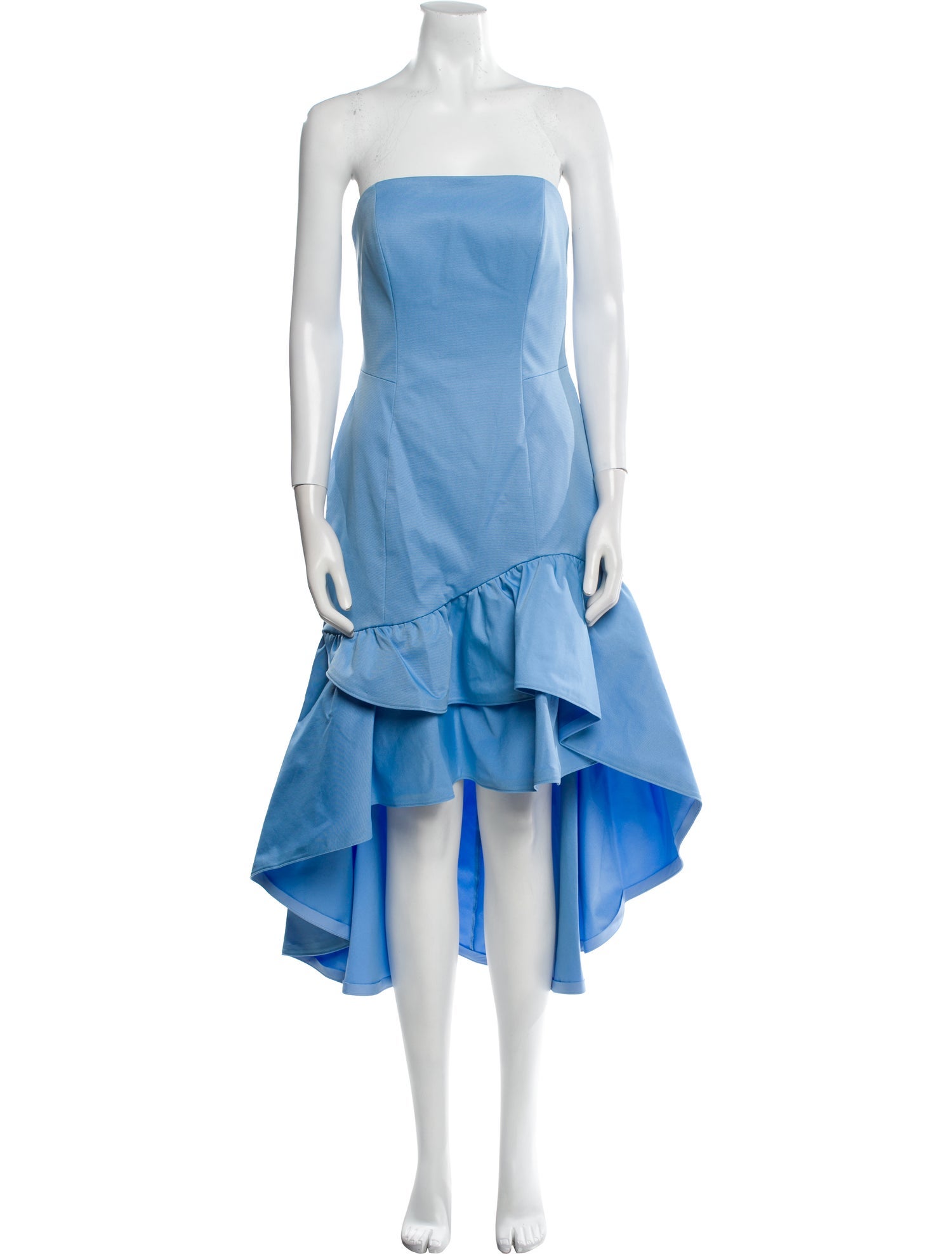 Zac Posen Strapless Midi Length Dress