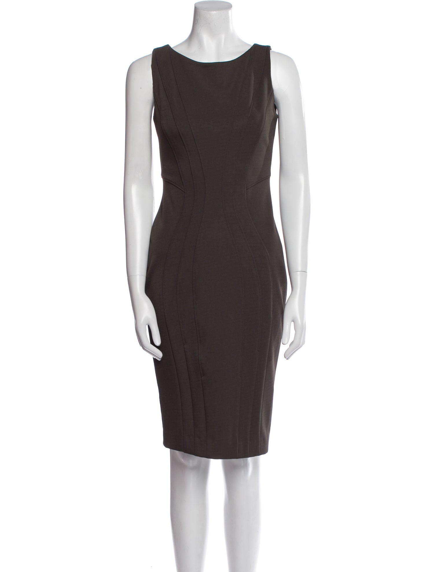 Zac Posen Bateau Neckline Knee-Length Dress
