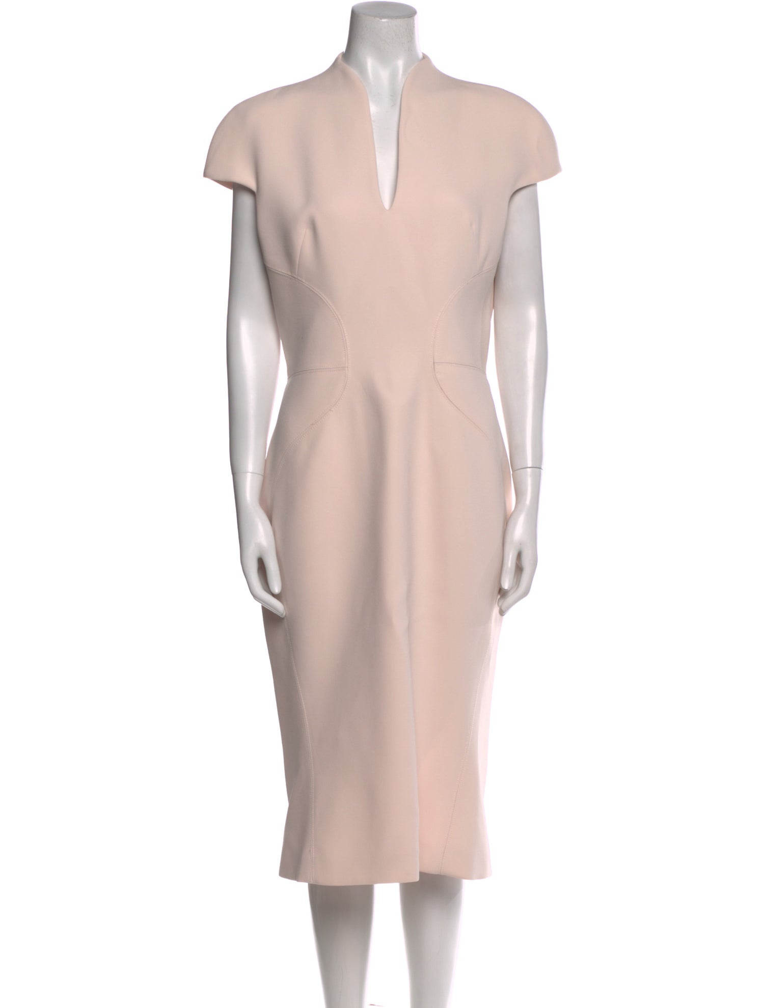 Zac Posen V-Neck Midi Length Dress