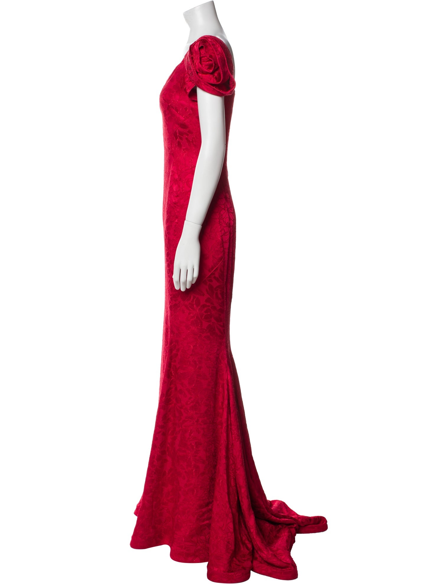 Zac Posen V-Neck Long Dress