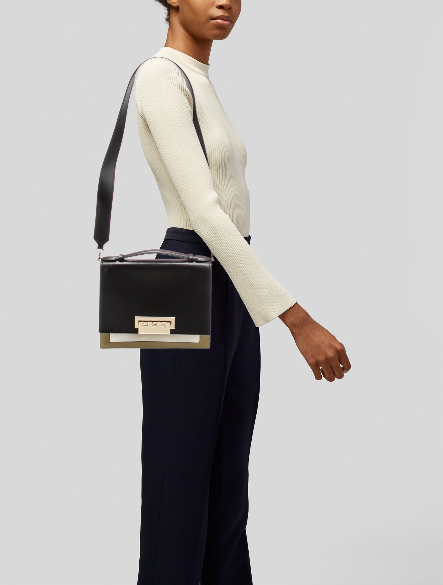 Zac Posen Leather Shoulder Bag