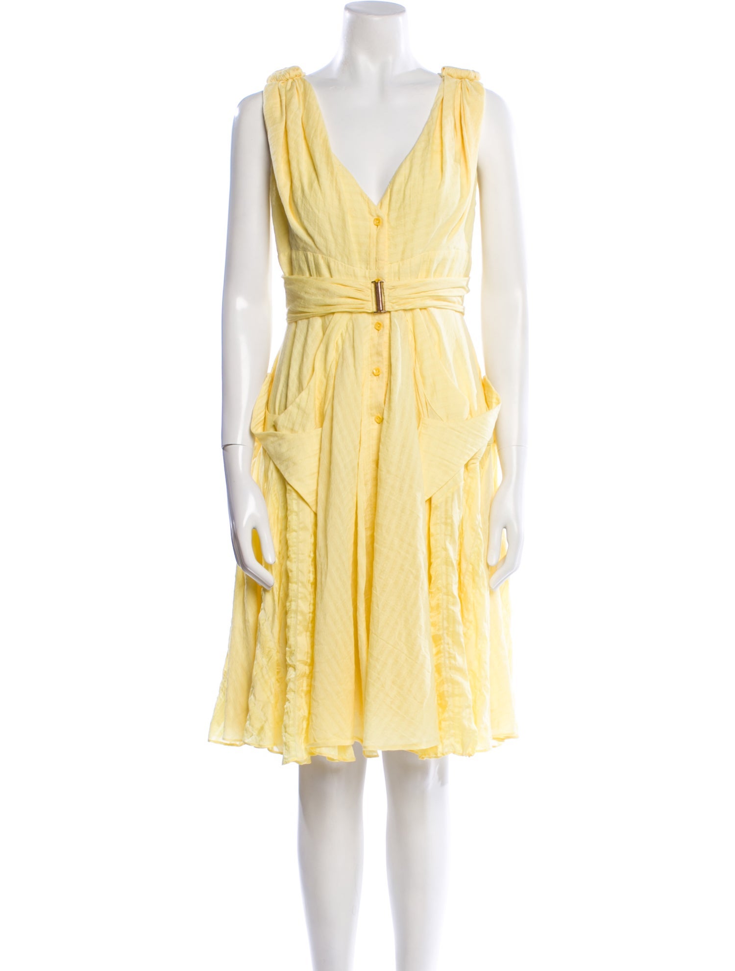 Zac Posen V-Neck Knee-Length Dress