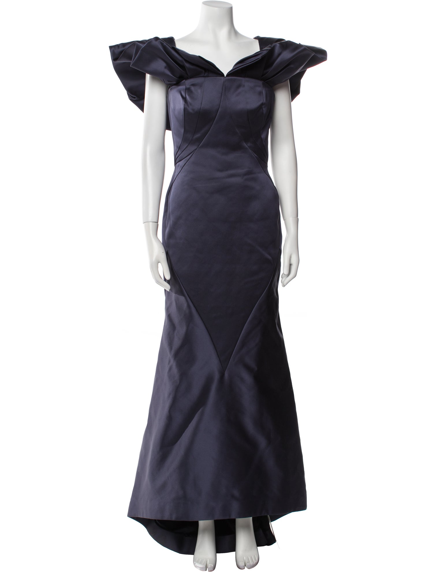 Zac Posen Off-The-Shoulder Long Dress