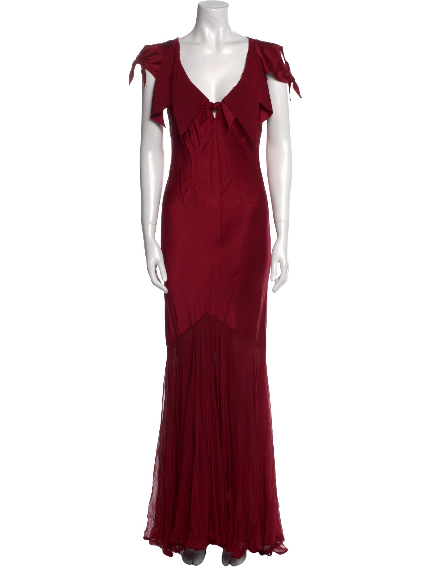 Zac Posen V-Neck Long Dress