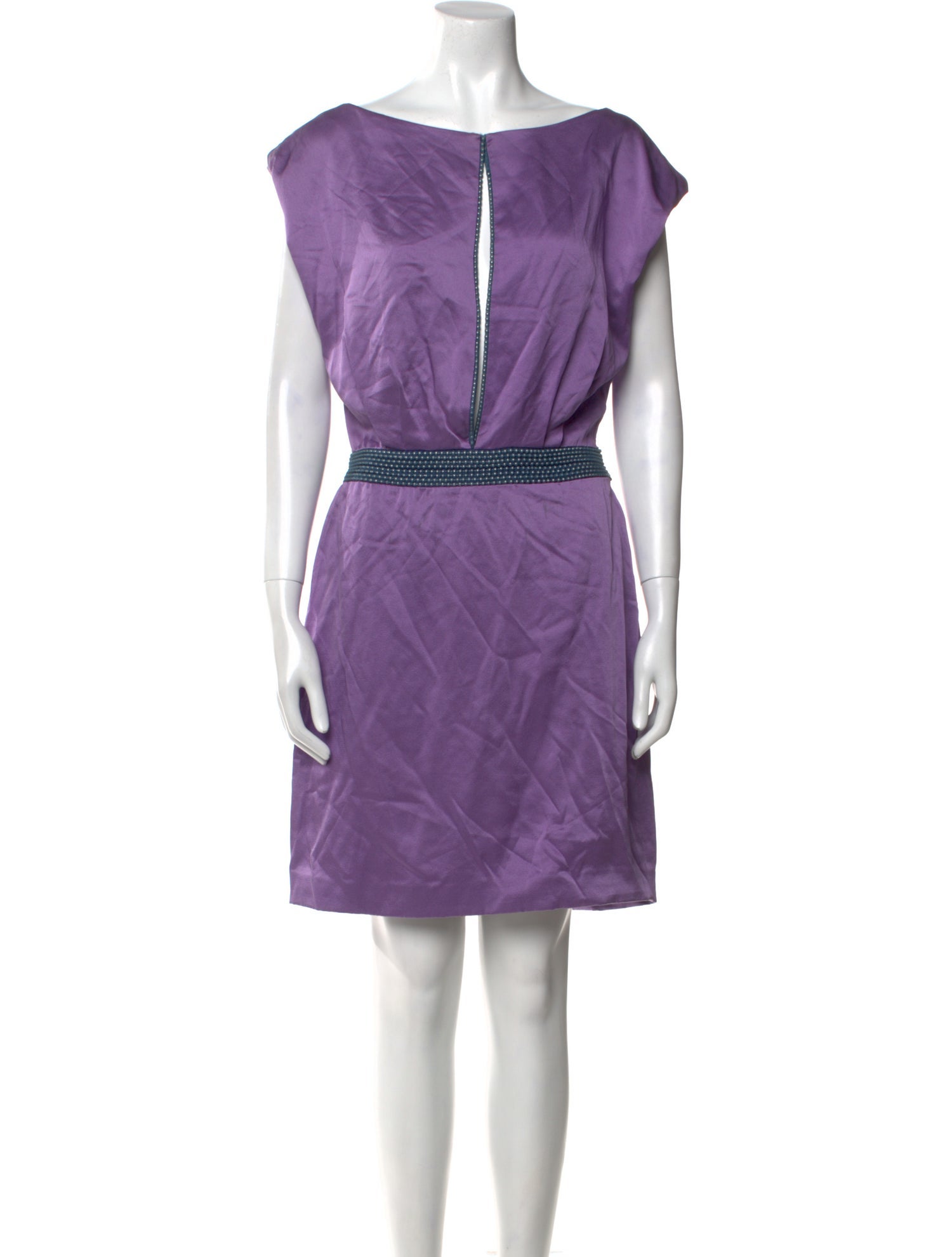 Zac Posen Bateau Neckline Mini Dress