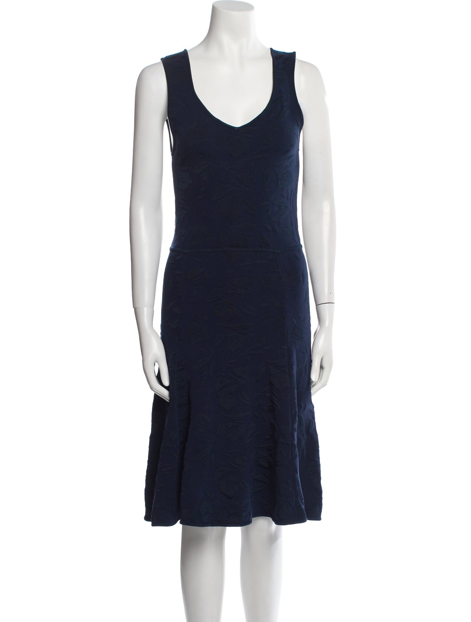 Zac Posen Scoop Neck Knee-Length Dress