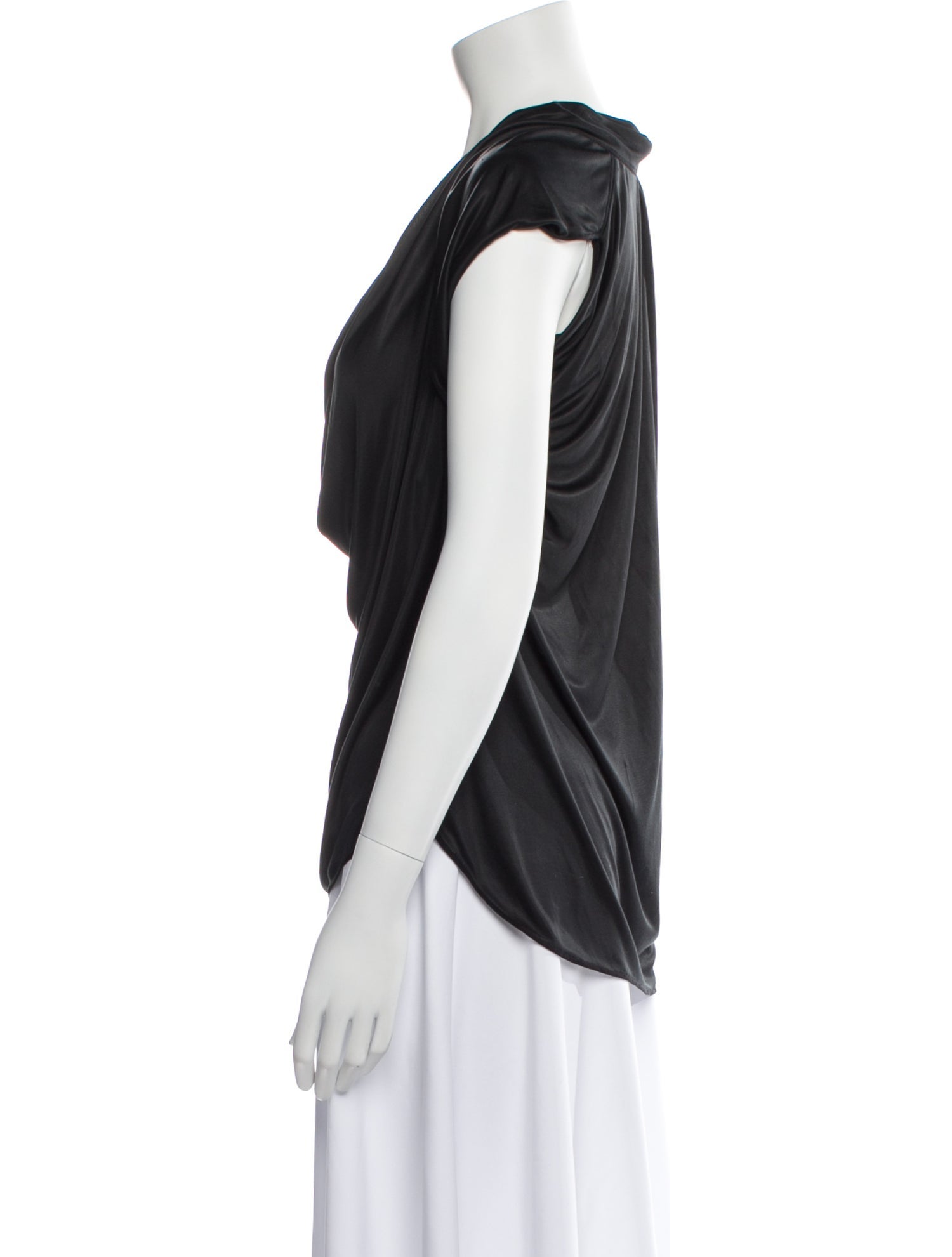 Zac Posen Cowl Neck Short Sleeve T-Shirt