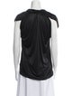 Zac Posen Cowl Neck Short Sleeve T-Shirt