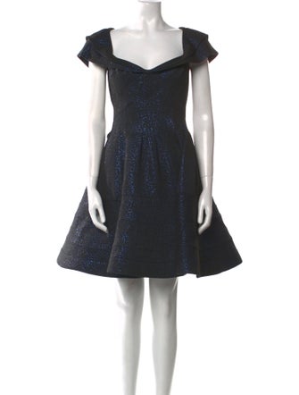 Zac Posen Square Neckline Mini Dress