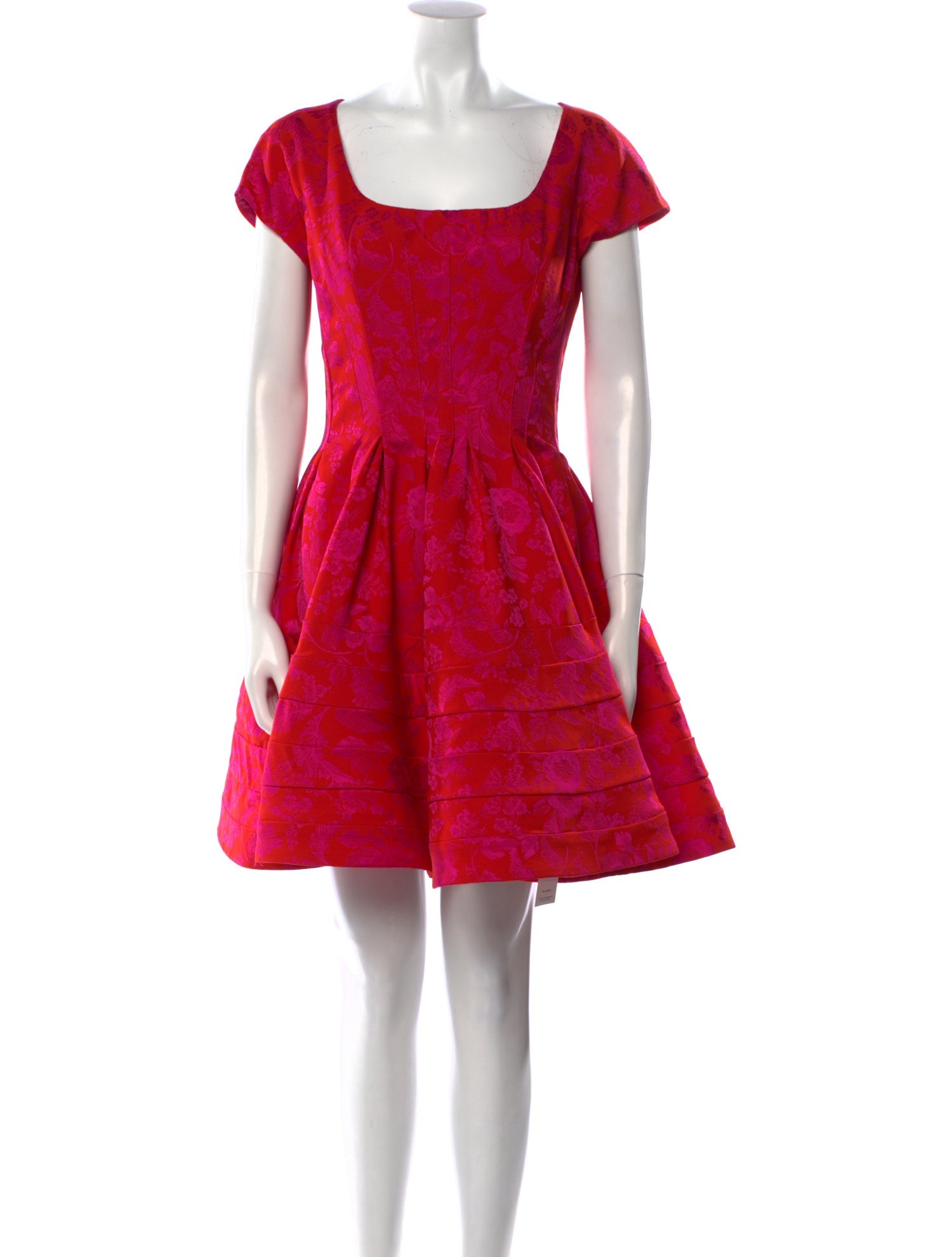 Zac Posen Square Neckline Mini Dress