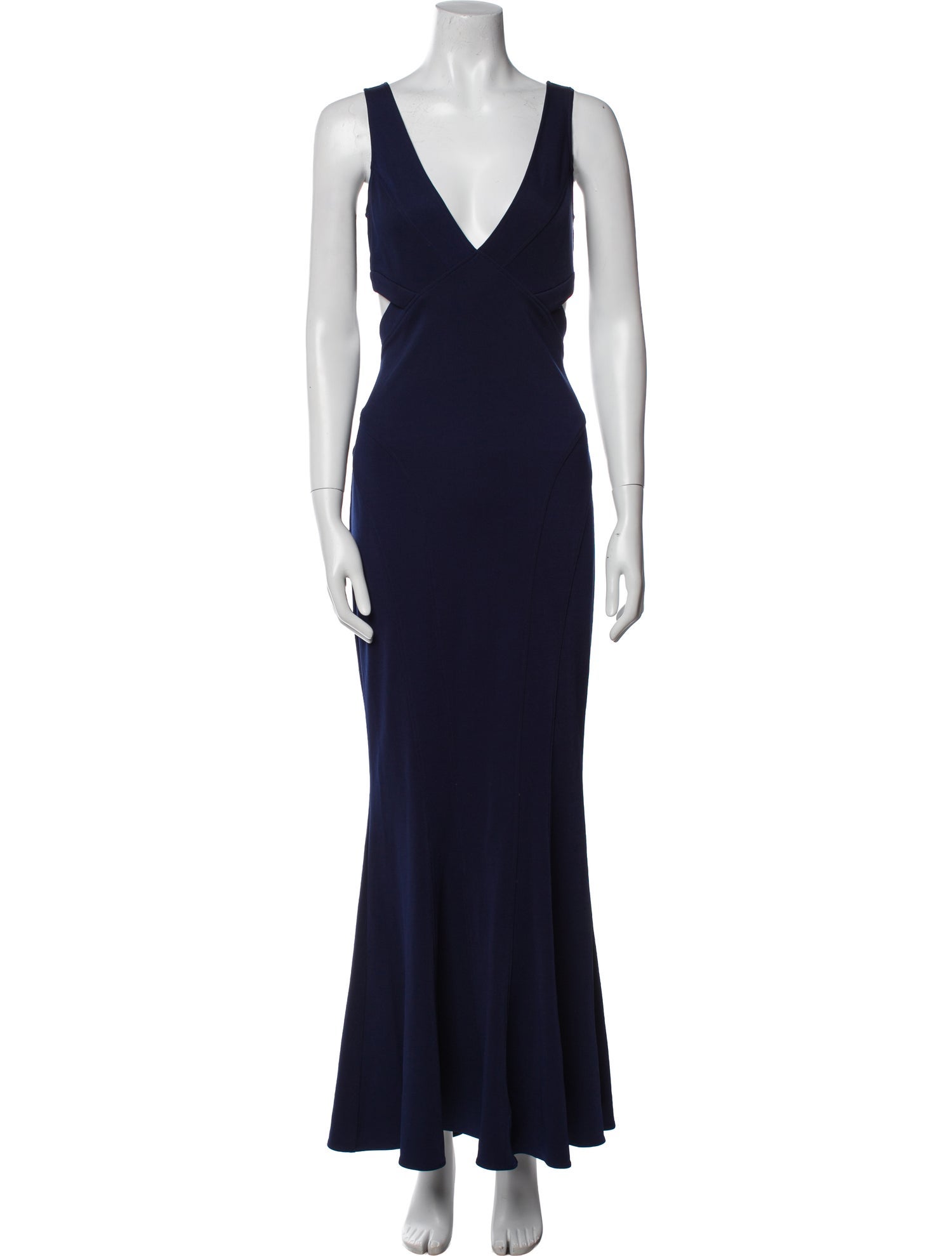Zac Posen V-Neck Long Dress