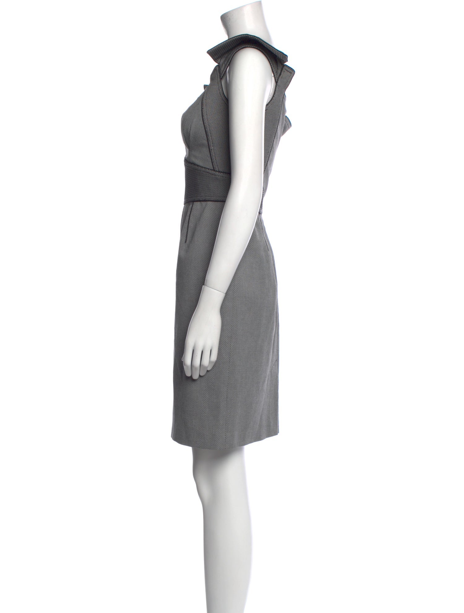 Zac Posen Square Neckline Mini Dress