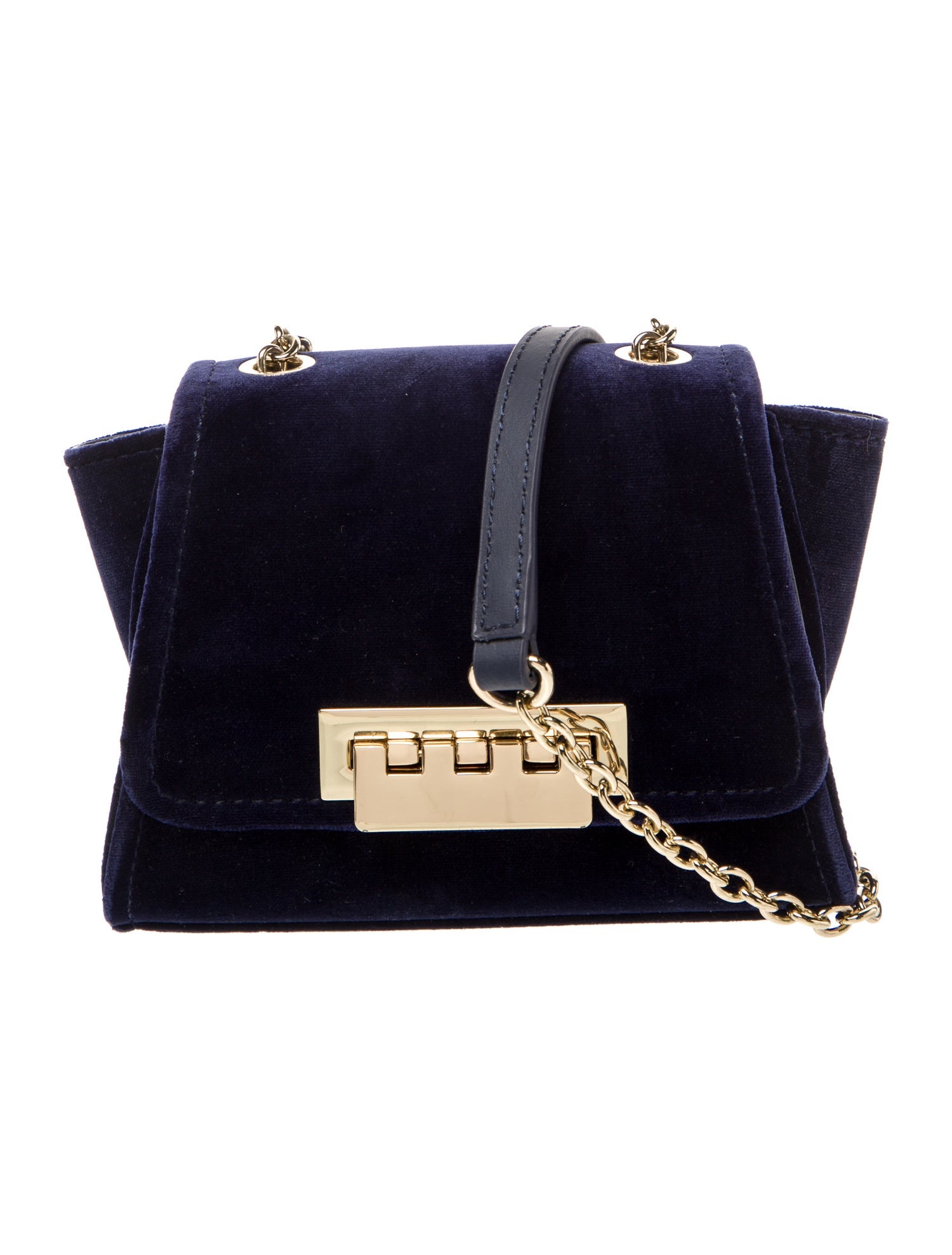 Zac Posen Velvet Shoulder Bag