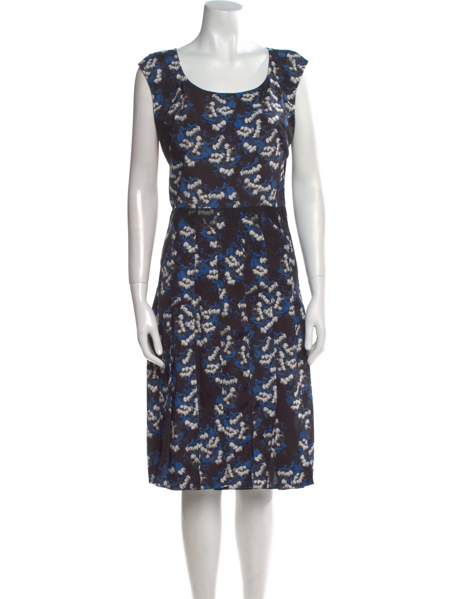 Zac Posen Floral Print Midi Length Dress
