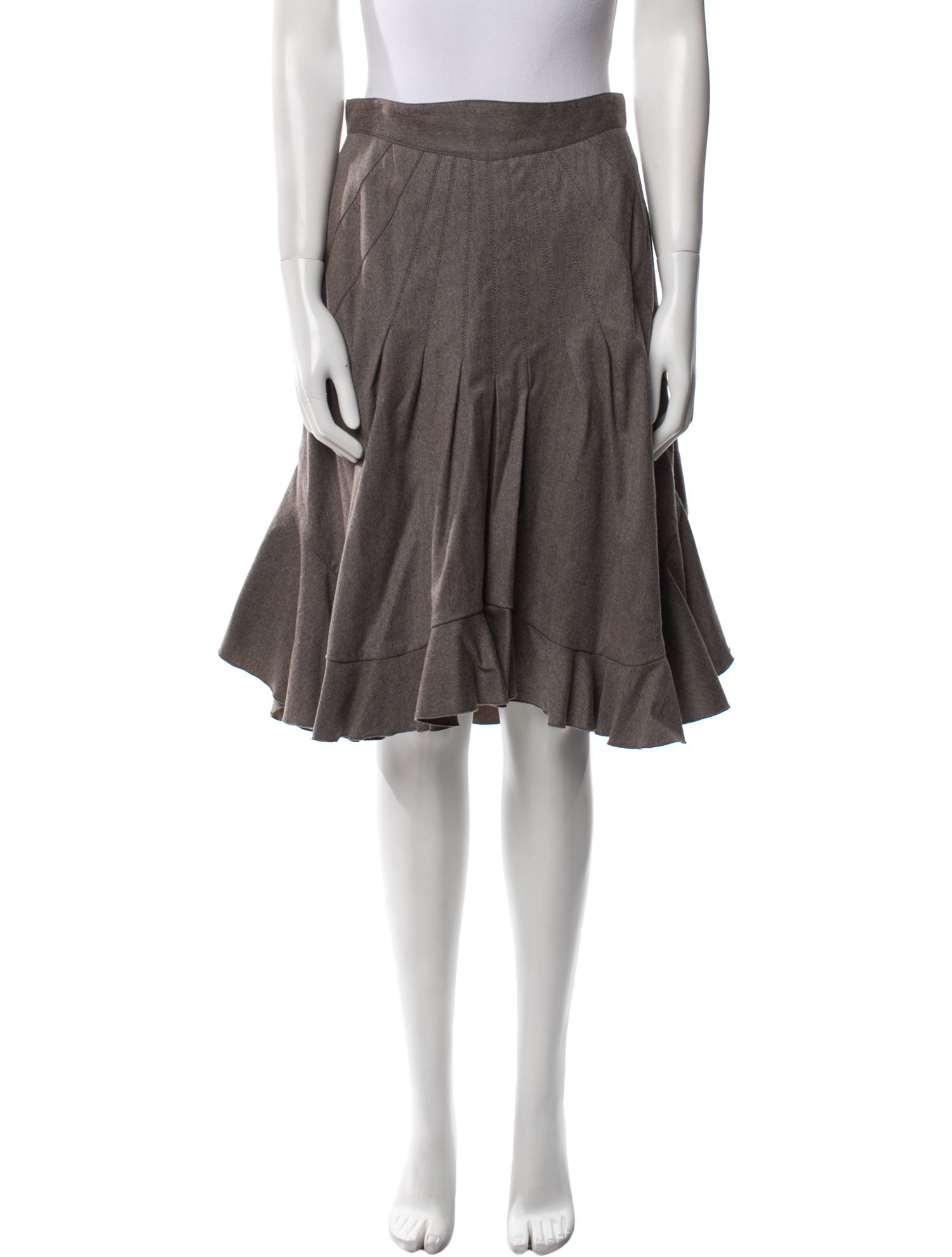 Zac Posen Virgin Wool Knee-Length Skirt