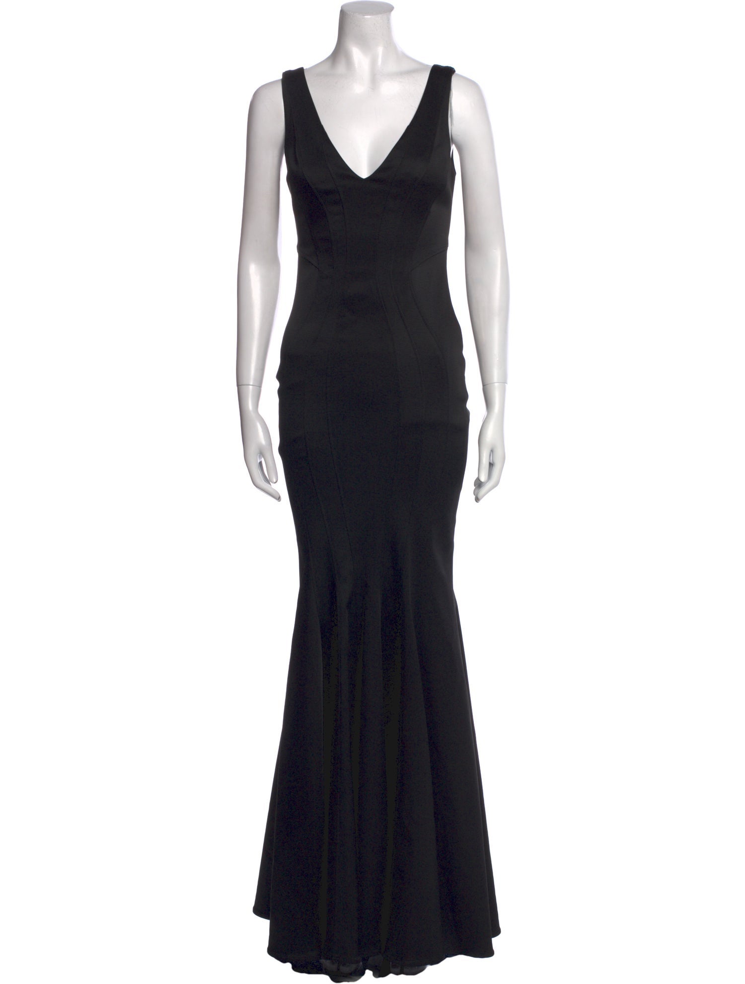 Zac Posen V-Neck Long Dress