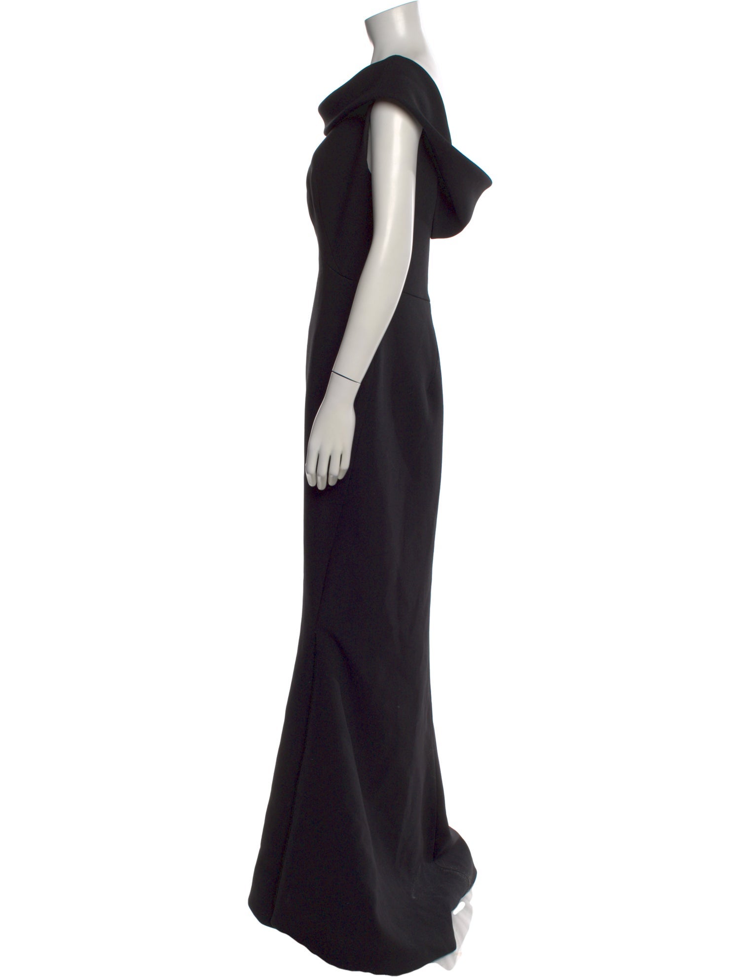 zac posen black dress ZAC POSEN - Gathered taffeta gown