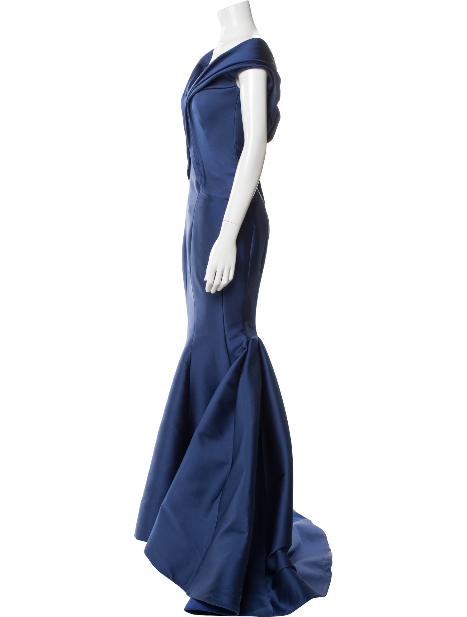 Zac Posen Off-The-Shoulder Long Dress