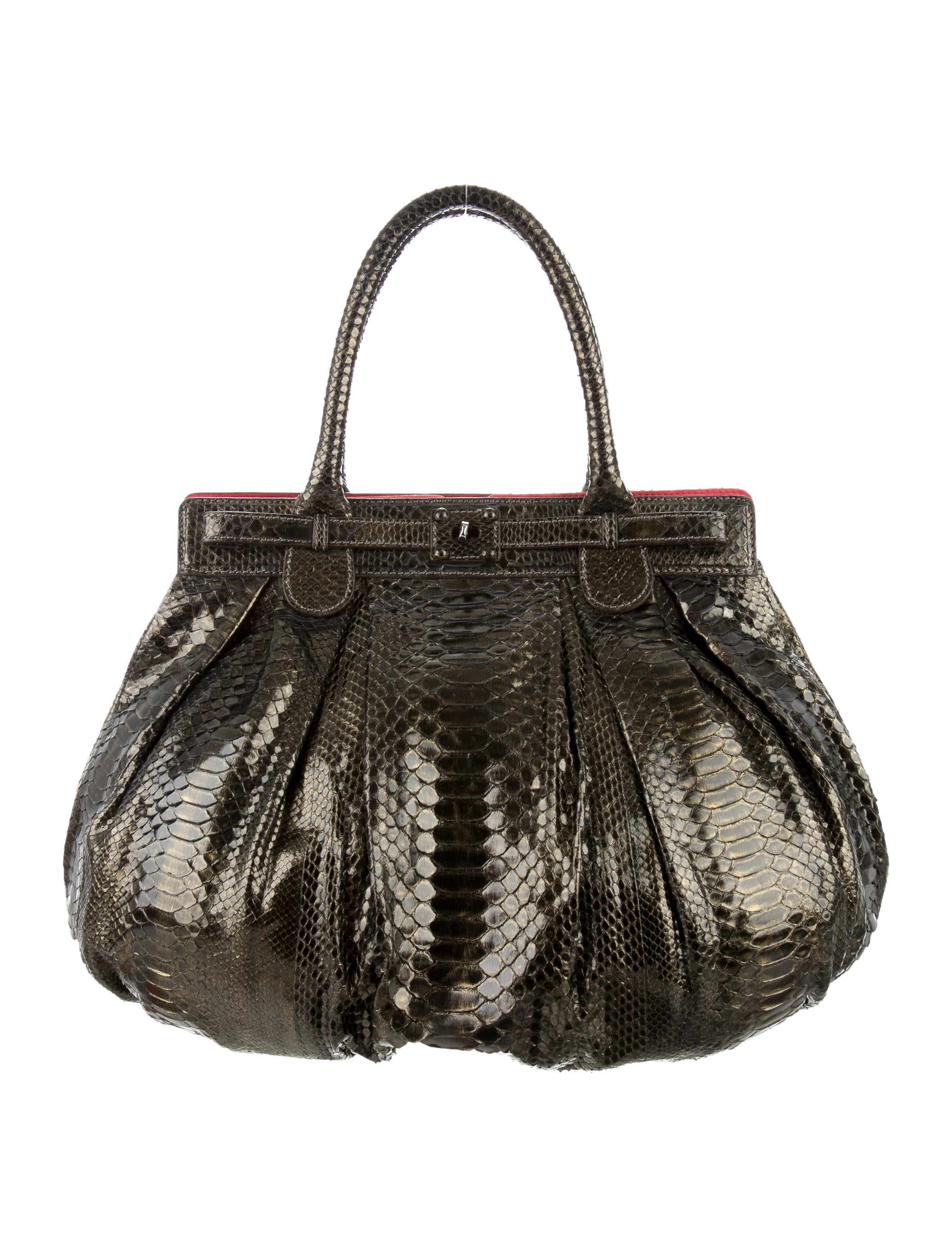 Zagliani Metallic Python Handbag Small Chagne zagliani metallic python bag handbags zag20073 Zagliani Metallic Python Handbag Small Chagne zagliani metallic python bag handbags zag20073